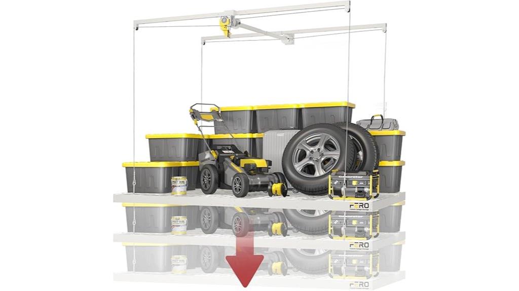 secure garage ceiling racks