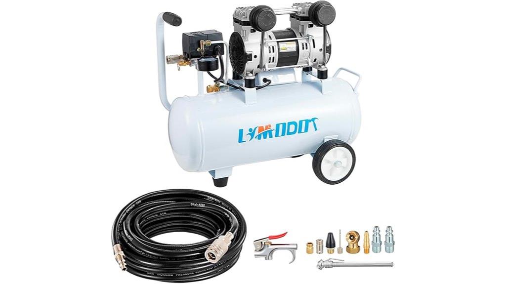 silent 5 gallon oil free compressor