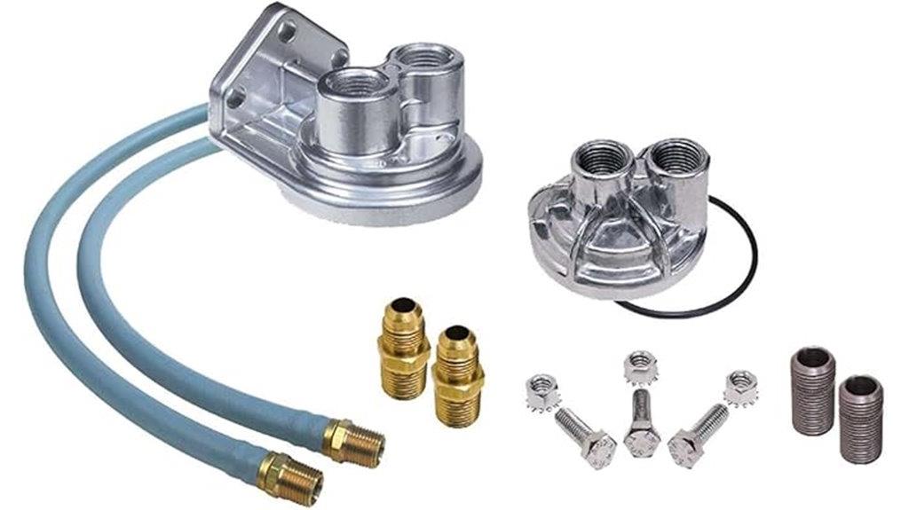 single oil filter relocation kit
