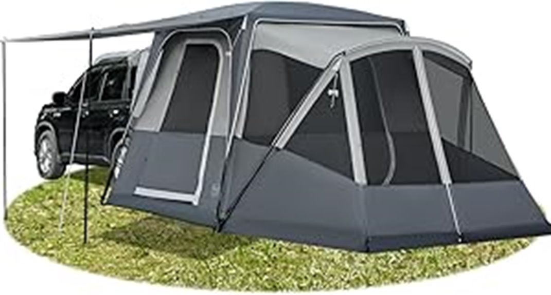 spacious suv tent with porch