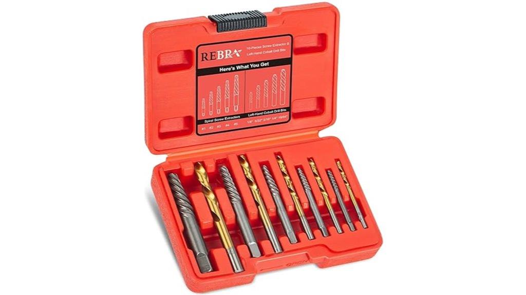 ten piece screw extractor set