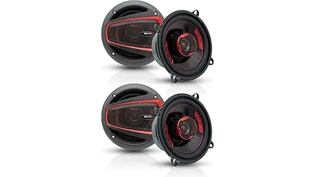 two pairs coaxial speakers