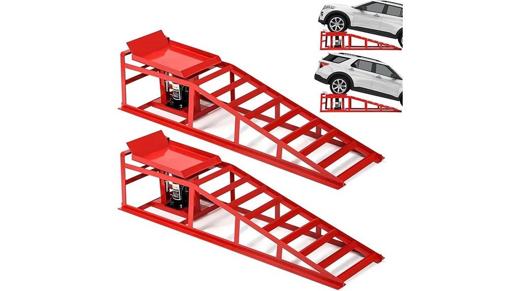two piece hydraulic ramps