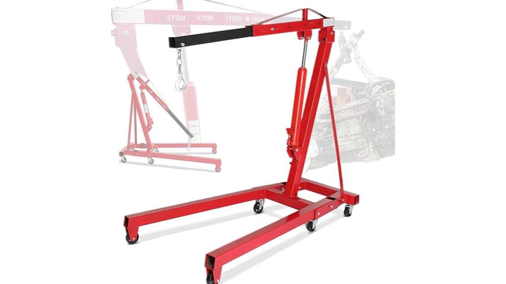 two ton folding hydraulic crane