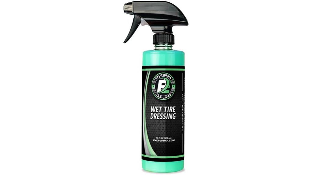 wet tire shine spray