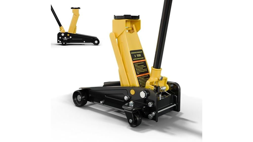 yellow 3 ton floor jack