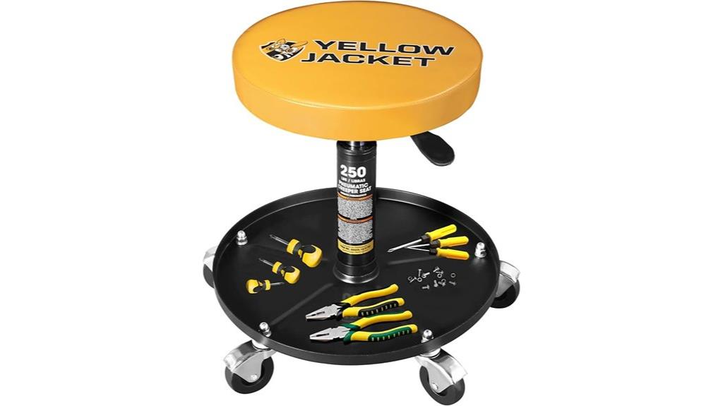 yellow jacket rolling stool