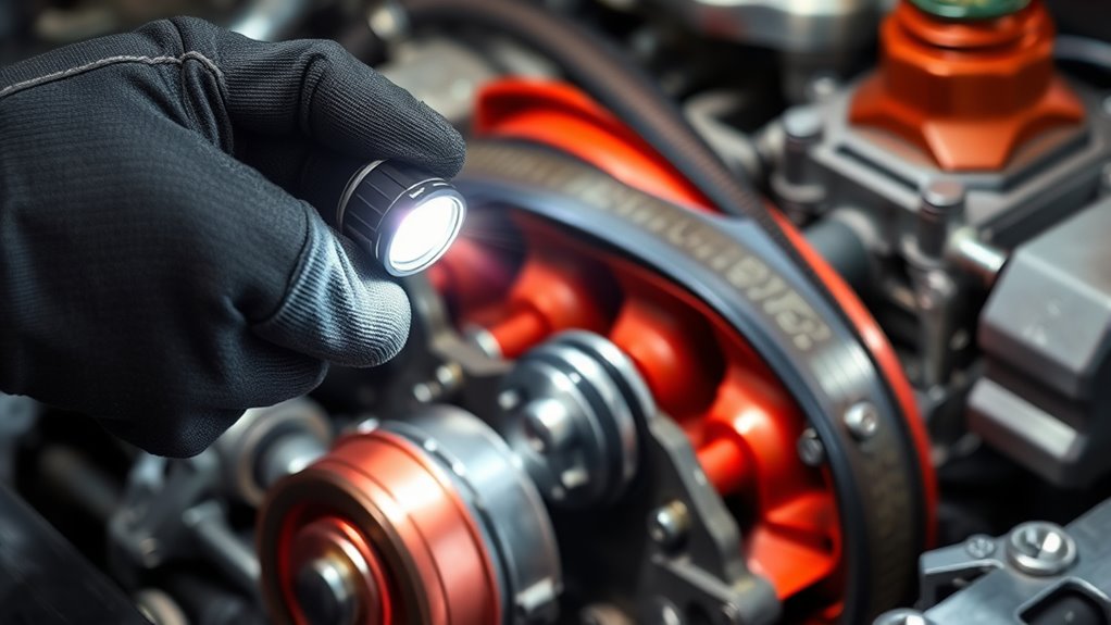 checking and installing belts