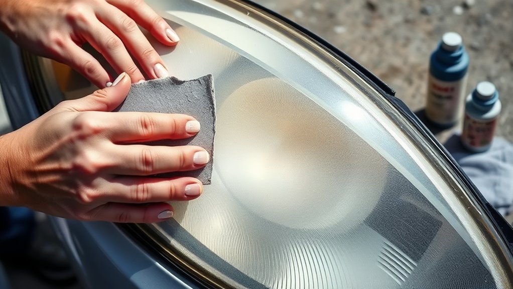 headlight restoration with uv protection