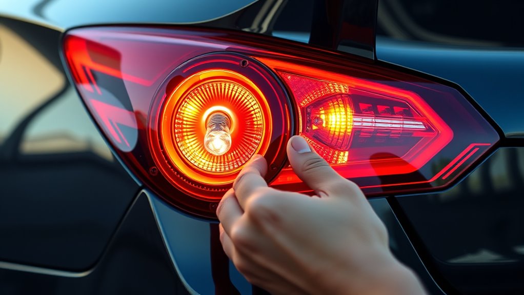replace tail light bulbs safely