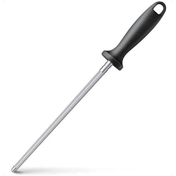 Kitchen Knife Sharpener Rod Carbon Steel 13 Inches