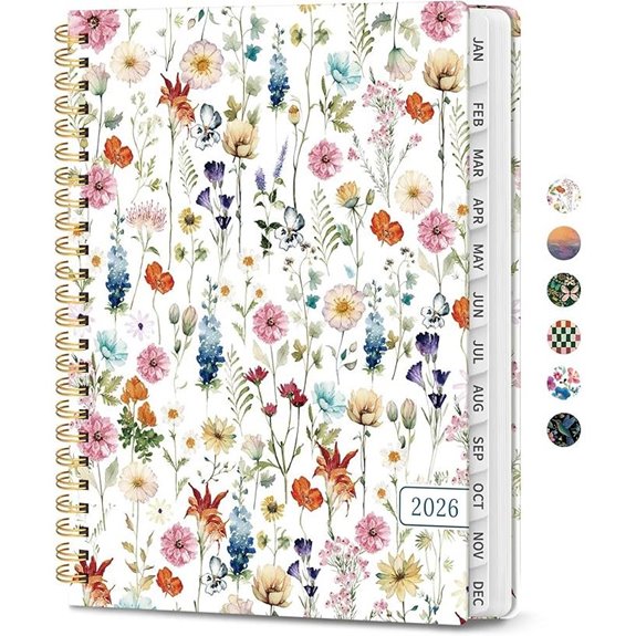 2026 Weekly & Monthly Planner with Tabs Hardcover