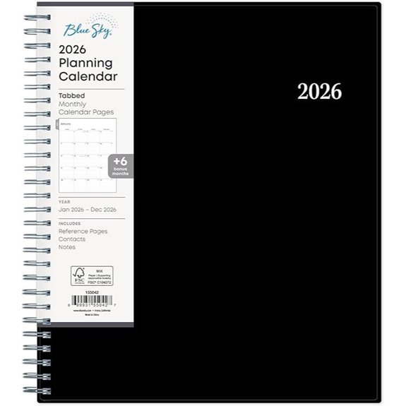 Blue Sky 2026 Monthly Planner Calendar