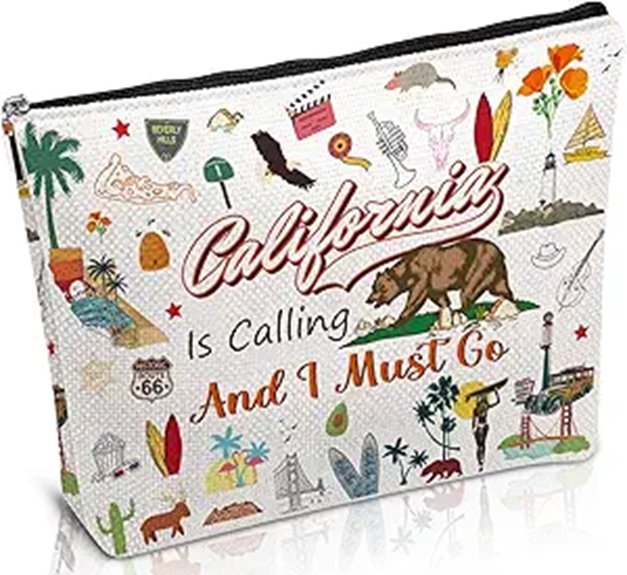 California Travel Souvenirs Cosmetic Bag