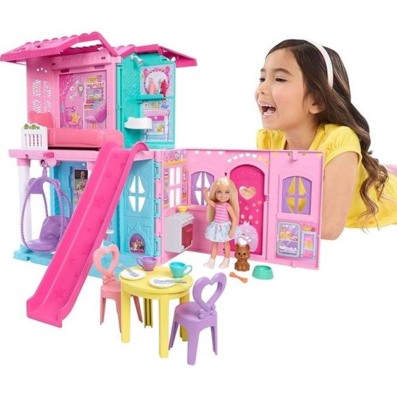 Barbie Chelsea Dollhouse with Accessories and Play Areas