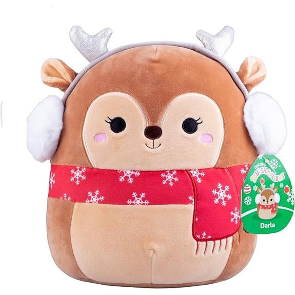 Squishmallows Darla Christmas Deer Plush (10-Inch)