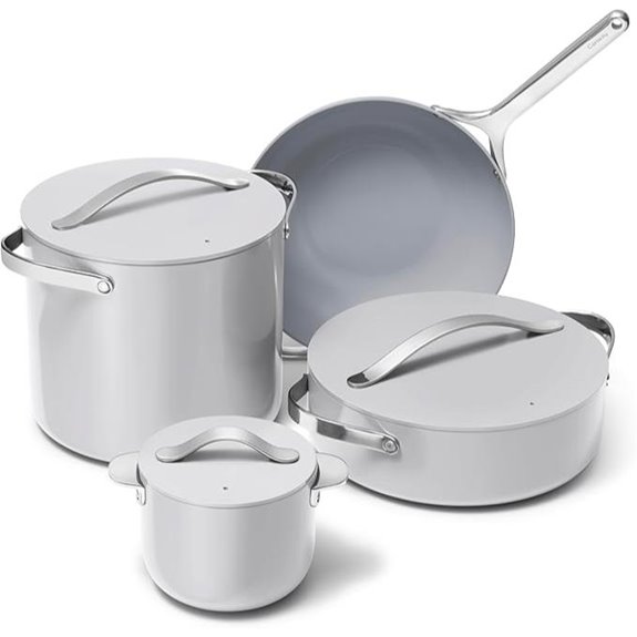 Caraway Cookware Set with Lids and Organizer