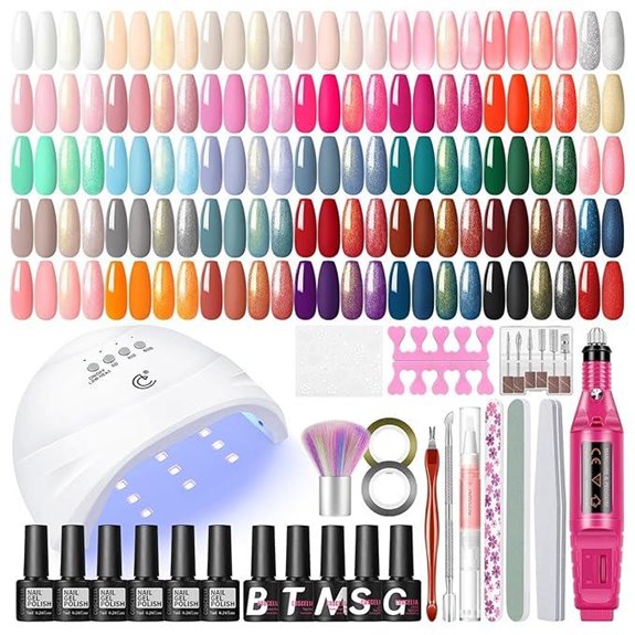 COSCELIA 53pcs Gel Nail Polish Kit with UV Light