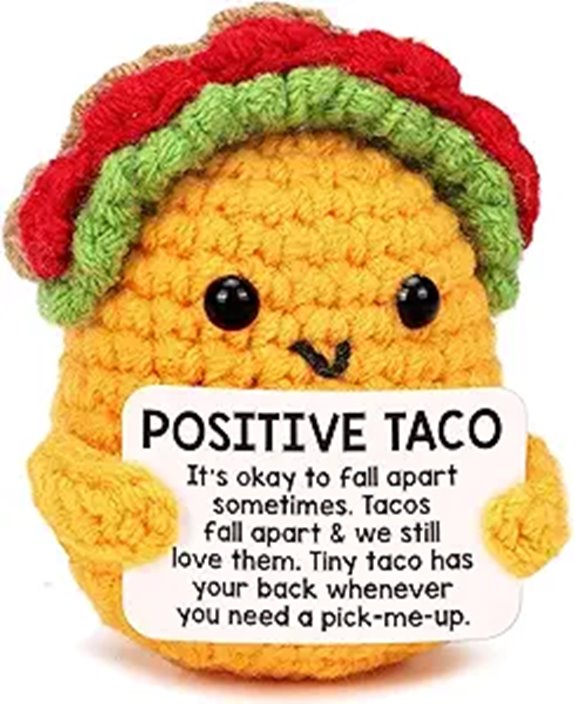 Positive Crochet Taco Gift for Women Men Valentines