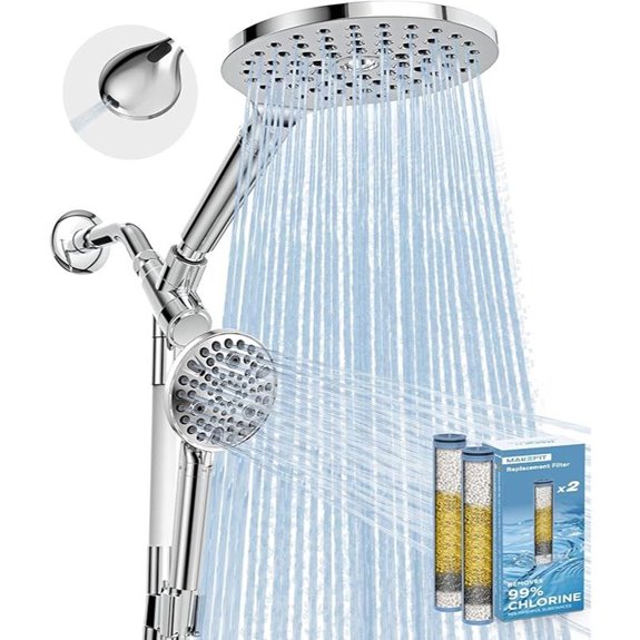 MakeFit Dual Filter Rain Shower Head Combo