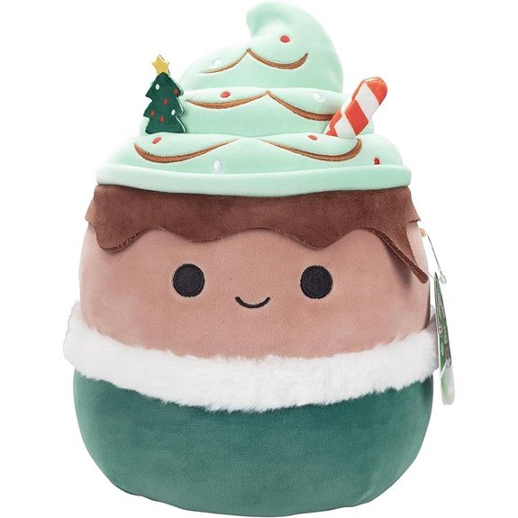 Squishmallows Ernesto Christmas Peppermint Latte Elf