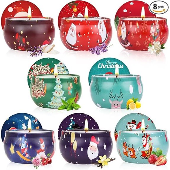 Christmas Scented Candle Set (8 Pack)