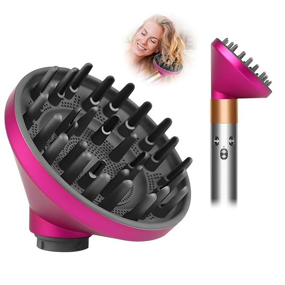 WAJIAYON Dyson Airwrap Diffuser Attachment Fuchsia