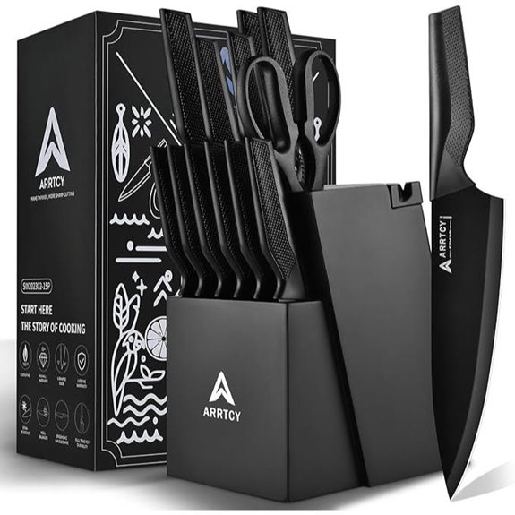 15-Piece German High-Carbon Steel Knife Set