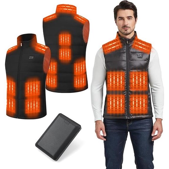 Heated Unisex Vest with Rechargeable Battery Pack