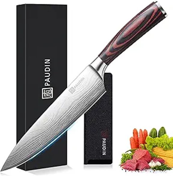 PAUDIN 8-Inch High Carbon Stainless Steel Chef Knife