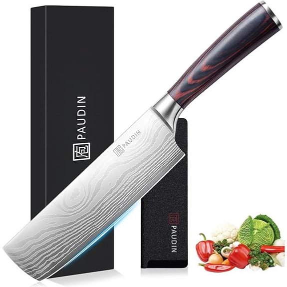 PAUDIN 7 Nakiri Knife High Carbon Stainless Steel