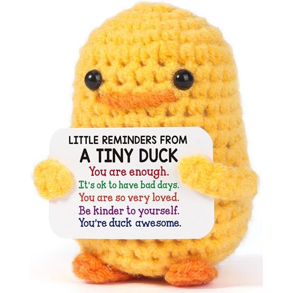 MBL Inspirational Positive Crochet Duck Stocking Stuffer