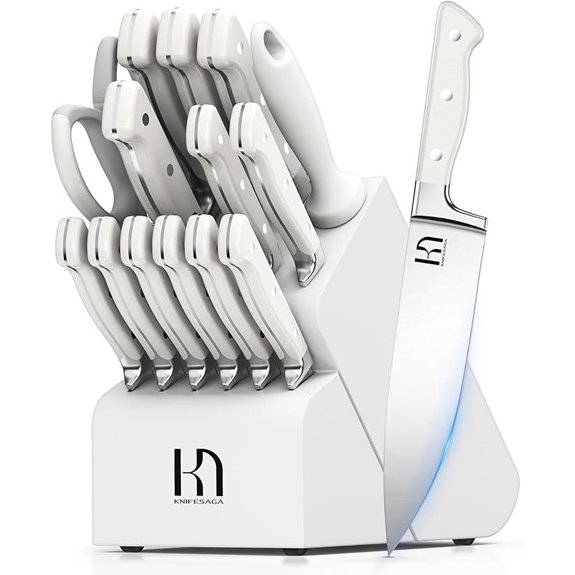 15-Piece Japanese Stainless Steel Knife Block Set