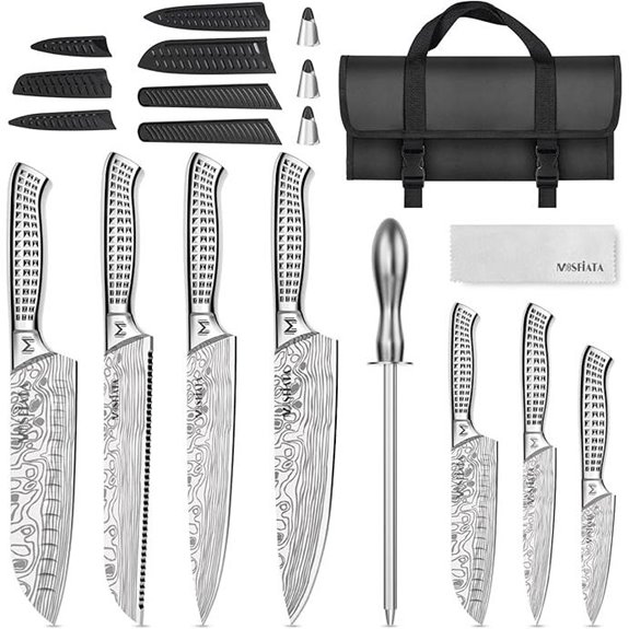 MOSFiATA 12-Piece Japanese Stainless Steel Knife Set