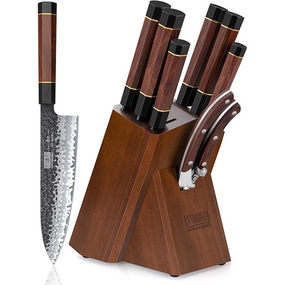HOSHANHO 8-Piece Japanese Steel Kitchen Knife Set