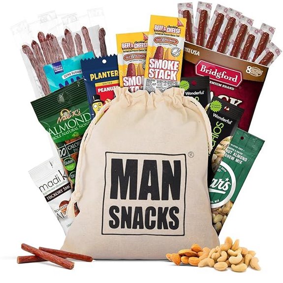 ManSnacks Jerky & Nuts Gift Basket (28 pcs)