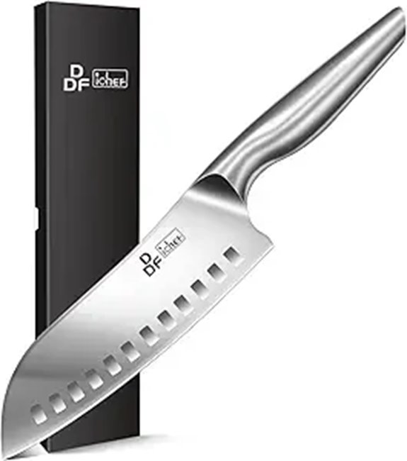 DDF Kitchen Chef's Santoku Knife 7-Inch Stainless Steel