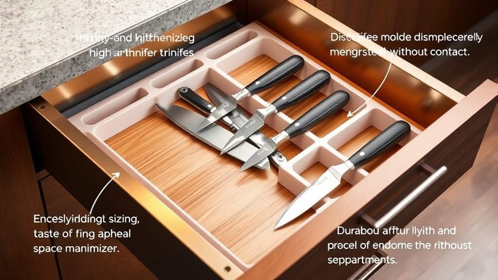 knife organizer size safety
