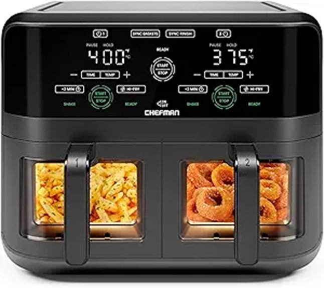CHEFMAN 6Qt Dual Basket Air Fryer Oven