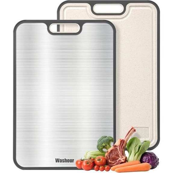 Titanium Dual-Sided Cutting Board Non-Toxic Large Size