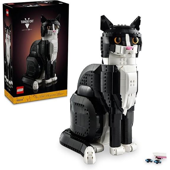 LEGO Ideas Tuxedo Cat Building Kit for Adults