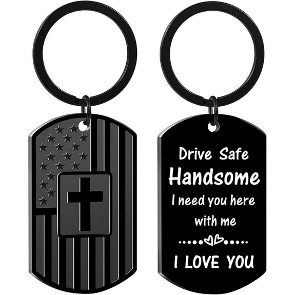 Valentine's Day Men's Drive Safe Keychain Gift