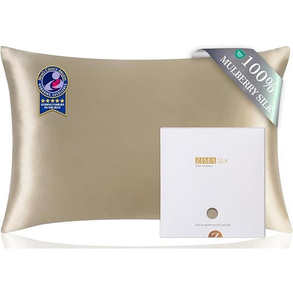 ZIMASILK 100% Mulberry Silk Pillowcase (Queen Taupe)
