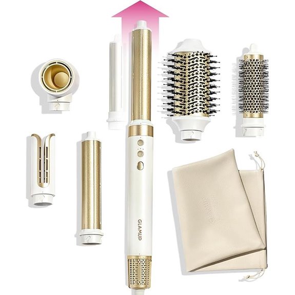 GLAMUP 6-in-1 Hot Air Styler & Curling Set