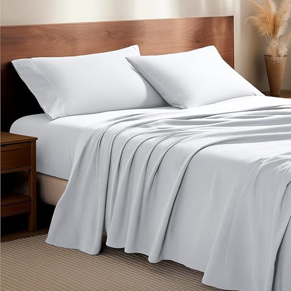 Bare Home Cotton Flannel Sheet Set Queen White