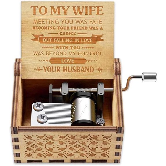 Music Box Gift for Wife - Romantic Hand Crank Musical Box