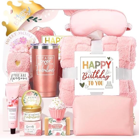Birthday Gifts for Women - Spa Blanket & Self Care Set