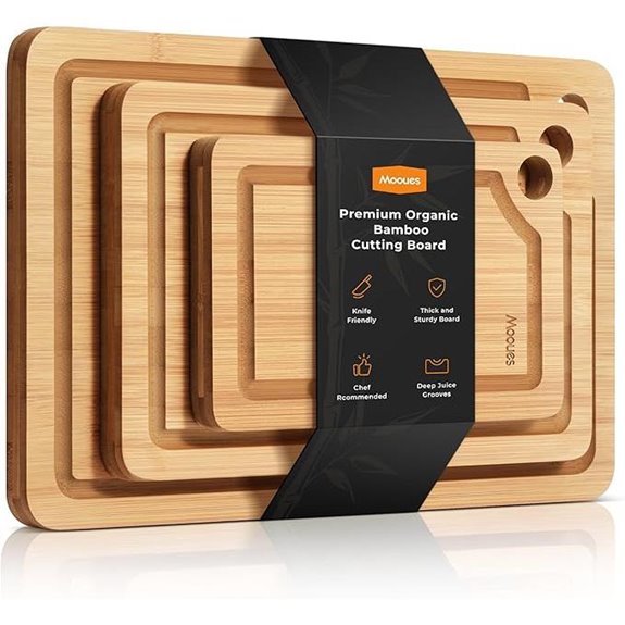 Bamboo Cutting Board Set for Kitchen 3-Piece