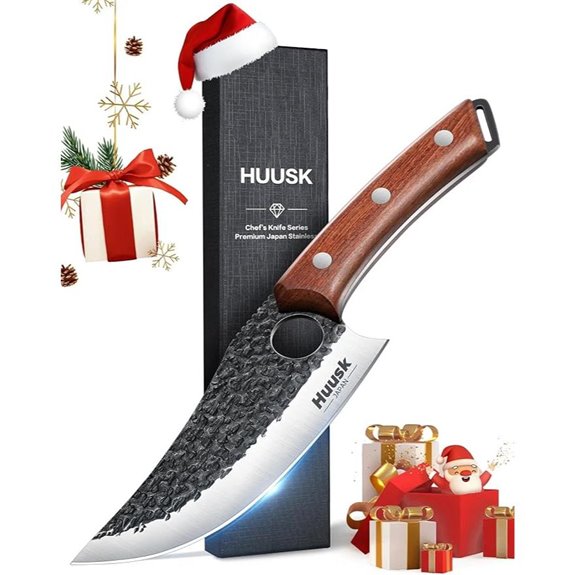 Huusk Viking Knife with Wood Handle and High Carbon Steel