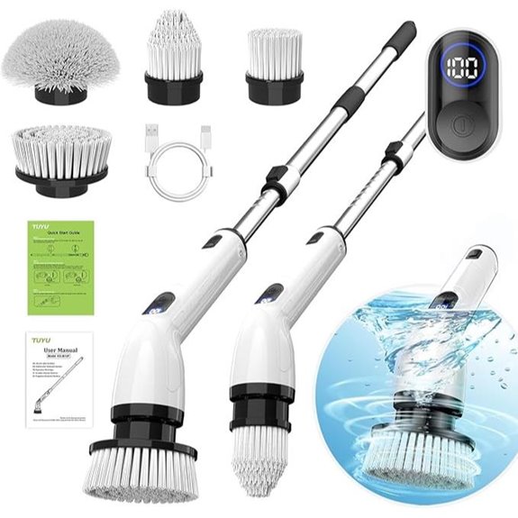 TUYU Electric Spin Scrubber Waterproof Bathroom Cleaner